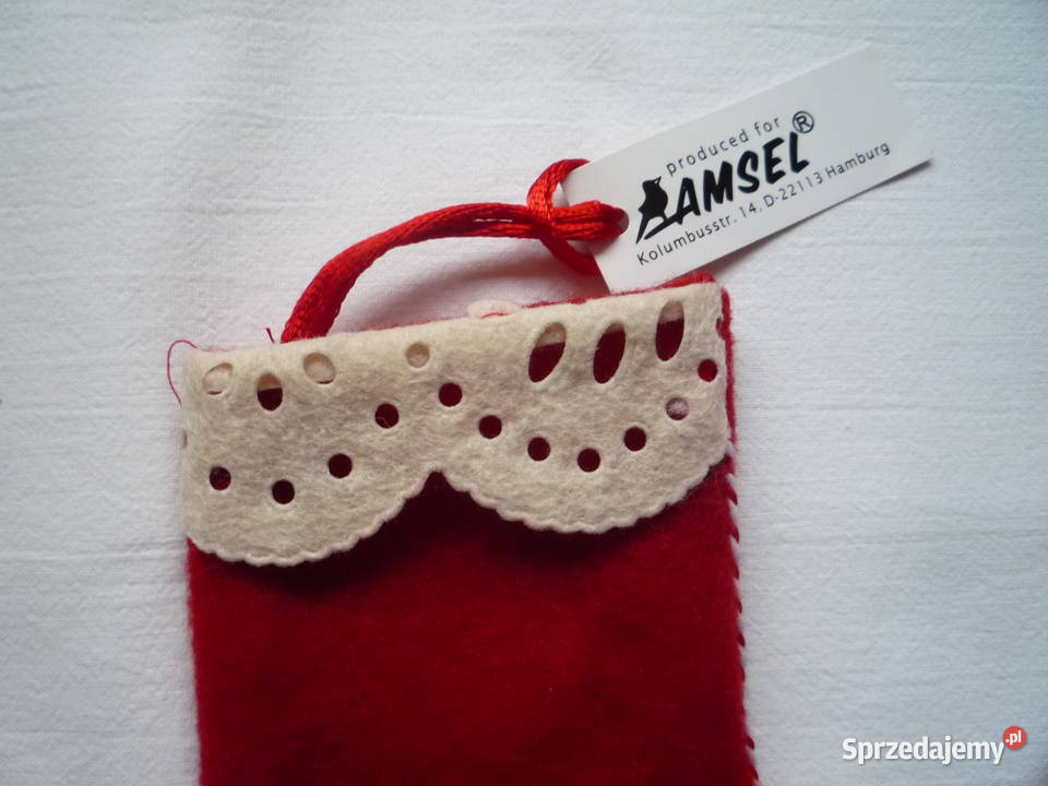 NOWY Czerwony Bucik Filcowy na Drobne prezenty zachodniopomorskie