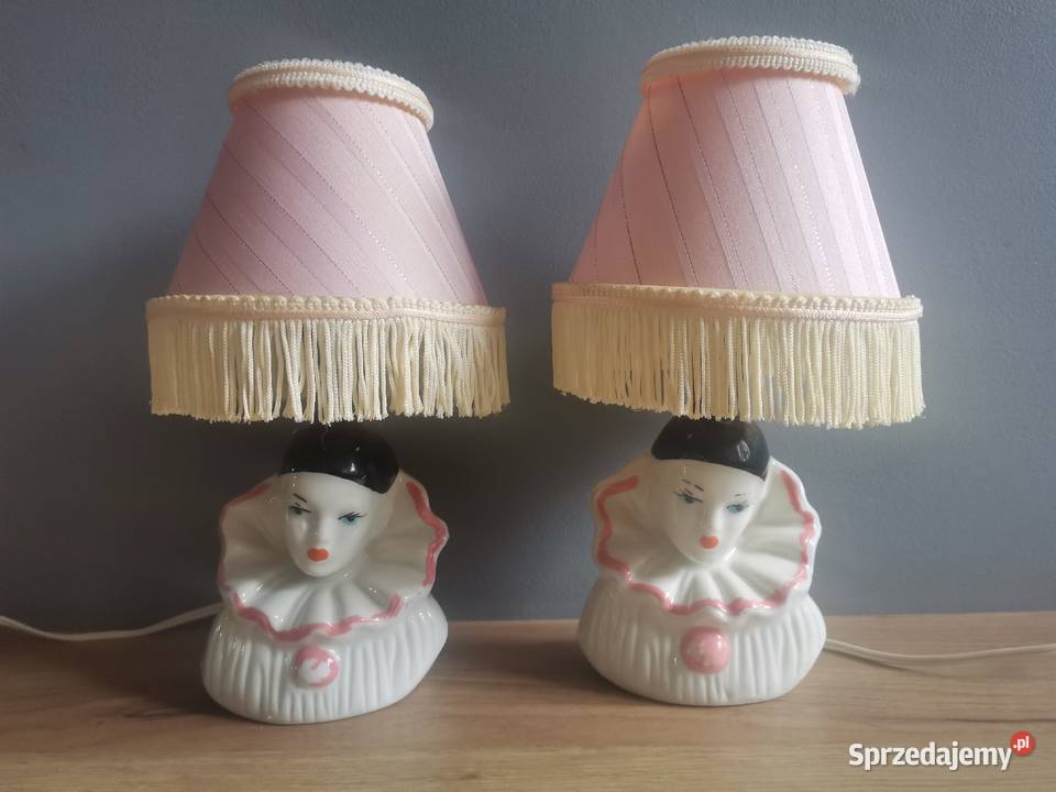 Stara figurka lampa lampka Pierrot Arlekin 2 Siemianowice Śląskie