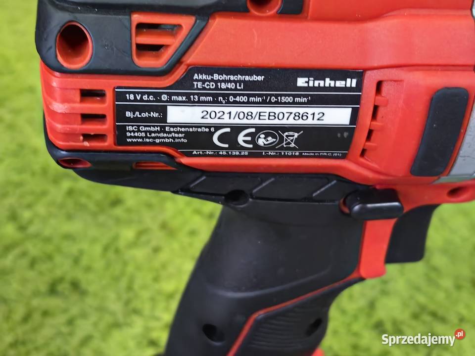 Wiertarkowkrętarka Einhell TECD 1840 nowa łódzkie Inczew