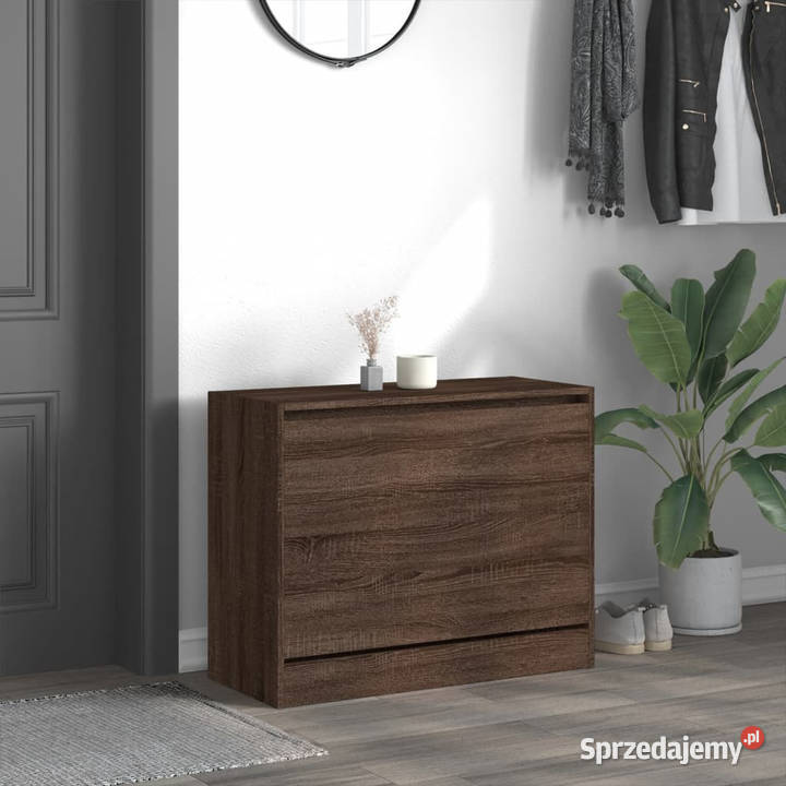 Szafka na buty brązowy dąb 80x34x63 WM839965 Warszawa