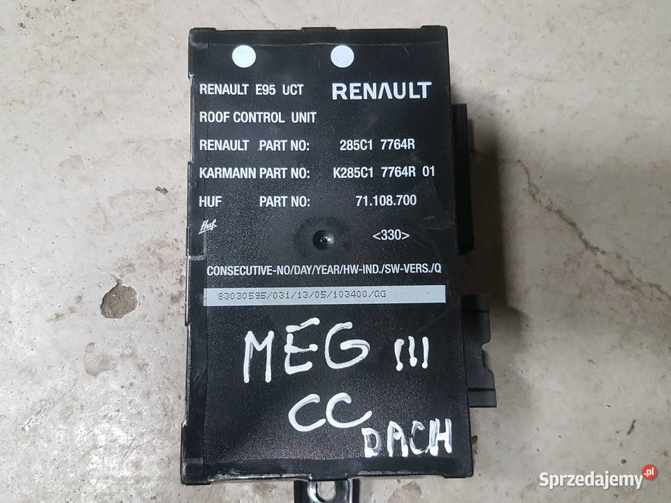 RENAULT MEGANE III CABRIO KABRIOLET STEROWNIK osobowe Turkowice