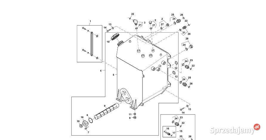 John Deere 9470RX Zbiornik RE586701 Układ Jastrzębniki