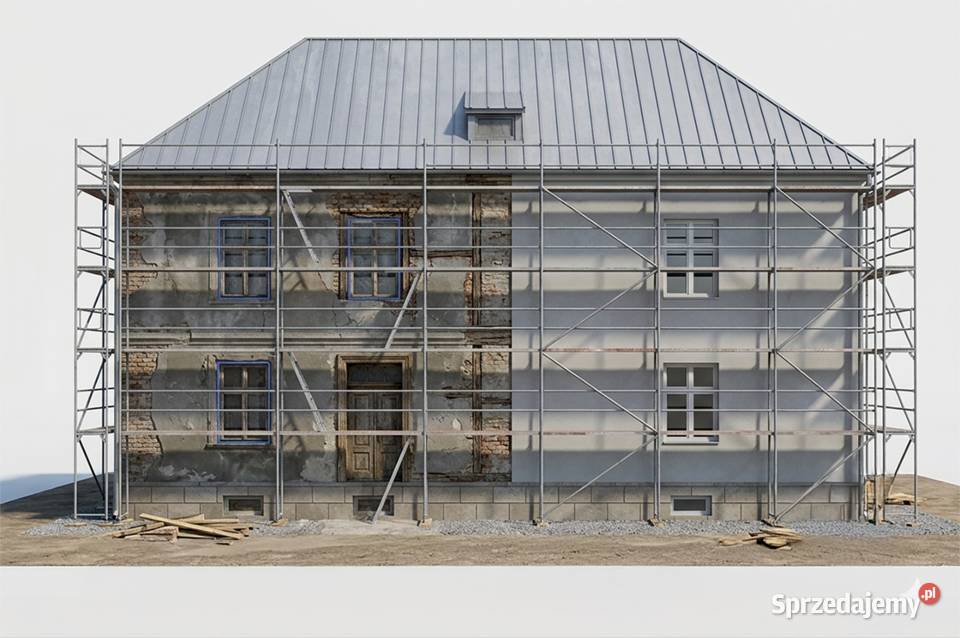 Rusztowanie elewacyjne drewno XX m Nowe Trzebinia