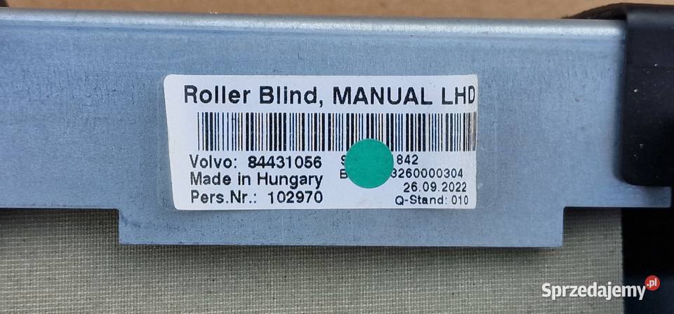VOLVO FH4 ROLETA ŻALUZJA PRZEDNIA SZYBY 84431056 Bieleń