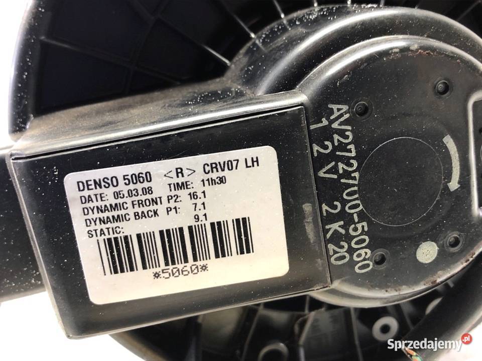 DMUCHAWA NAWIEWU HONDA CRV III AV2727005060 osobowe