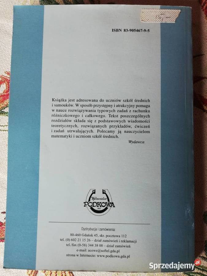 Rachunek różniczkowy i całkowy w zadaniachM Kraków sprzedam