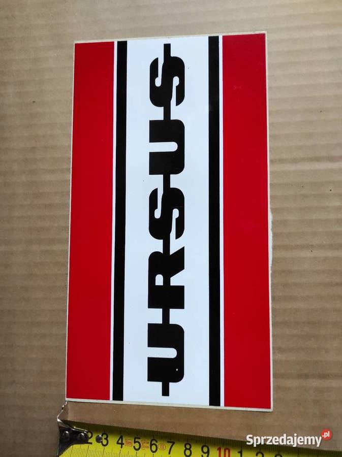 Naklejka cienka czerwona Ursus logo mazowieckie Warszawa sprzedam