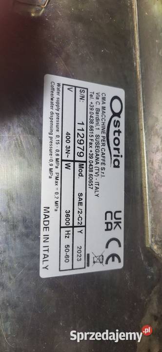 Ekspres do kawy Astoria core 200 zachodniopomorskie