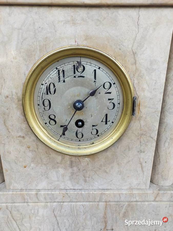 223 Stary francuski zegar kominkowy chodzik Antyki, Sztuka, Kolekcje pomorskie Tczew