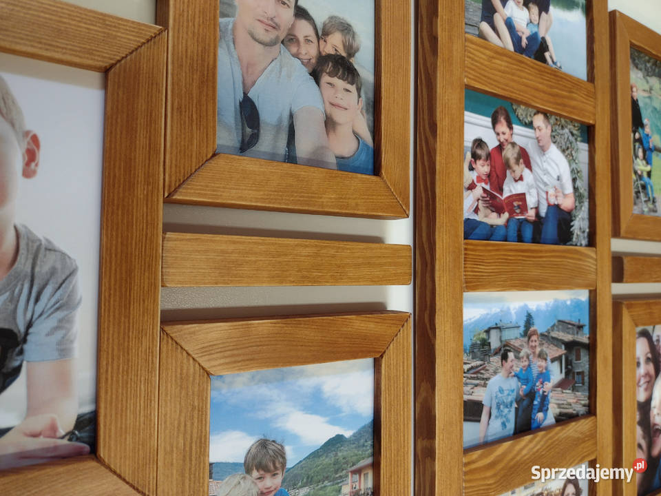 Drewniana Multirama Ramka na 10 zdjęć 10x15 Kraków sprzedam