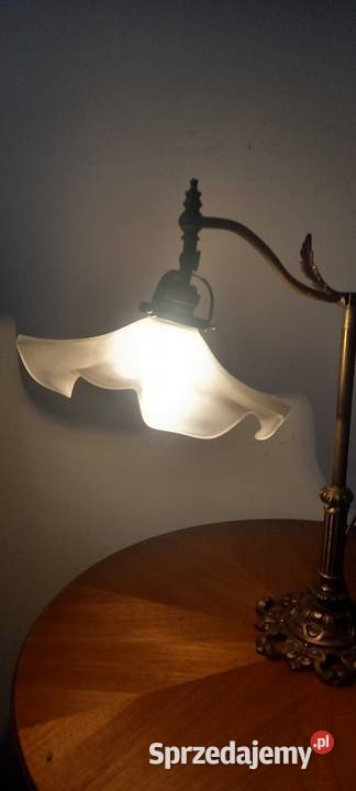 Secesyjna bogato zdobiona lampka z mosiądzu łódzkie Skierniewice sprzedam