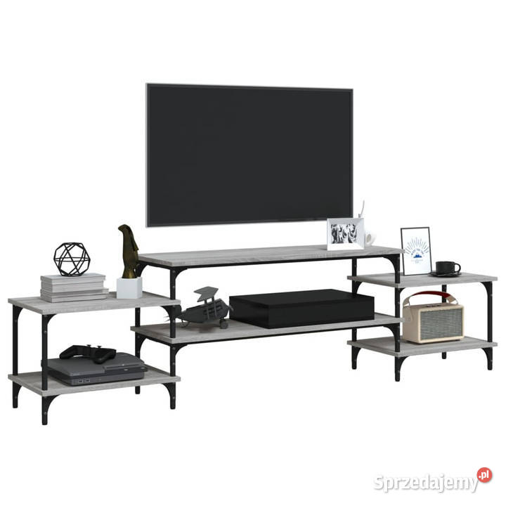 Szafka pod TV szary dąb sonoma 197x35x52 mazowieckie Warszawa