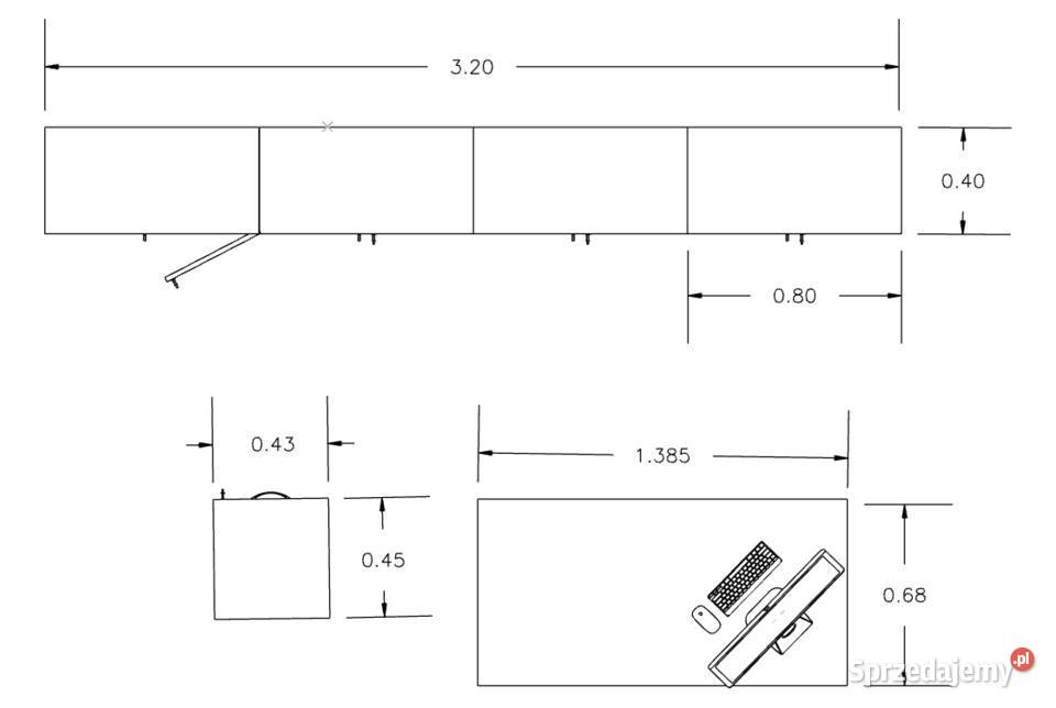 Zestaw mebli biurowych Biurko i regały NOWY Legionowo