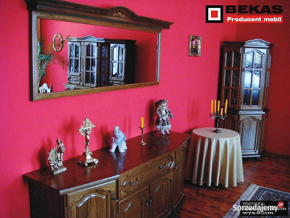 Lustro Dębowe do Łazienki Bekas Stylowe orzech 60cm śląskie Katowice sprzedam