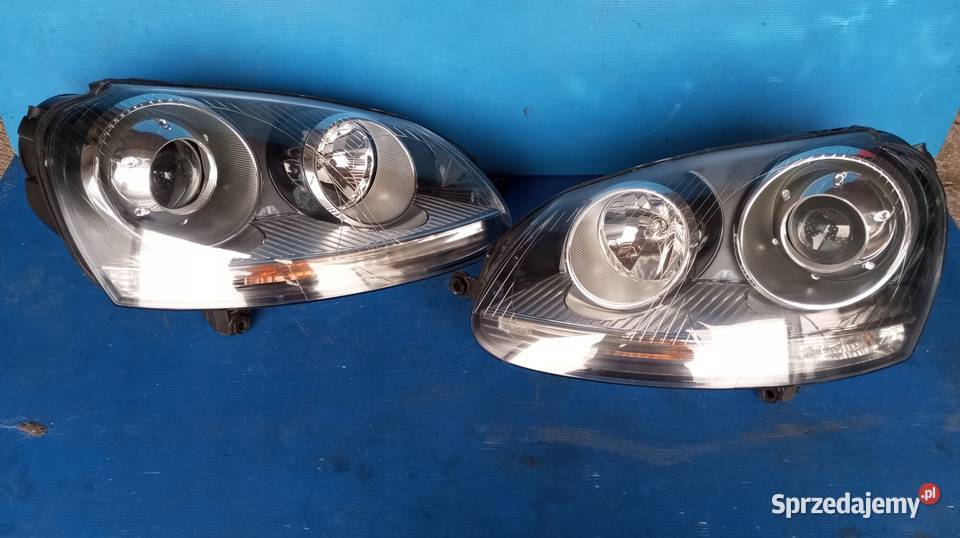LAMPA PRAWY LEWY PRZÓD KOMPLET EU XENON VW GOLF Lampy przednie Nowy Tomyśl