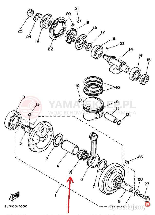 Łożysko wału korbowego Yamaha Big Wheel 350