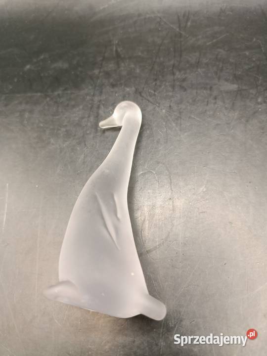 Szkło matowe ptak gąska gęś figurka