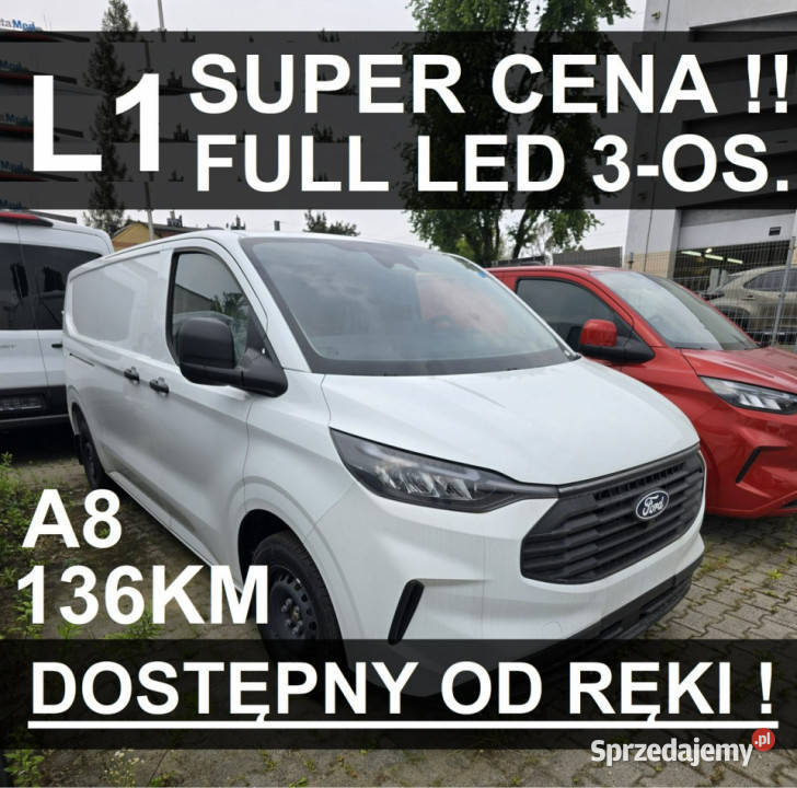 Ford Transit Custom L1 136 A8 Super Kamera Szczecinek sprzedam