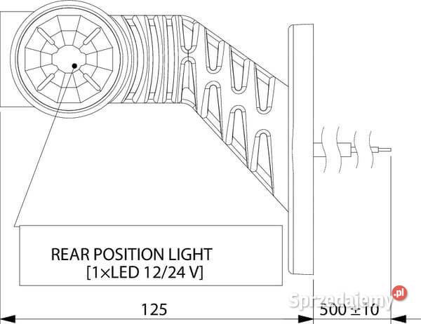 Lampa obrysowa LED lewa 0714W 1224V biała Kamionna sprzedam