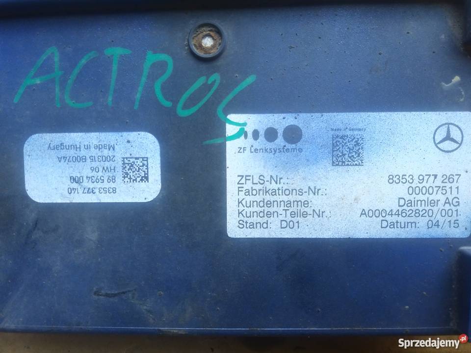 komputer sterownik A0004463320001 Mercedes ciężarowe Części Staszów