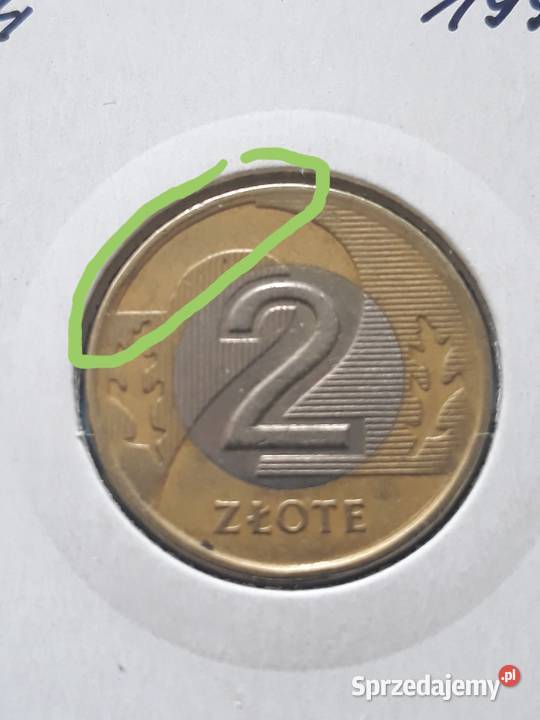 2 złote 1995 r z błędem mennicy 4 Konin