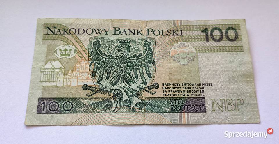 Banknot 100 1994 seria YE Zastępcza seria 10 Pruszków sprzedam