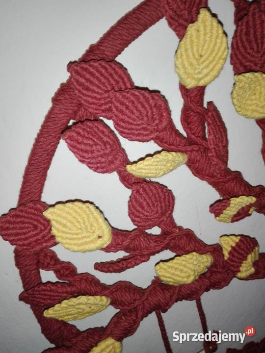 Drzewko szczęścia ozdoba na ścianę makrama Pęczniew