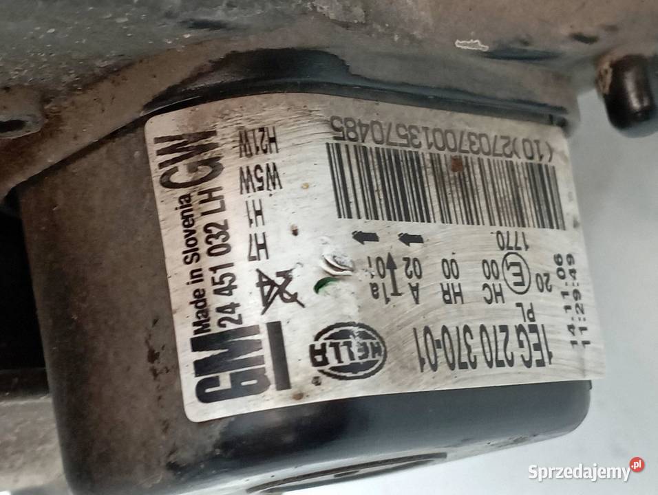 LAMPA PRZÓD LEWA EU 24451032LH Opel Astra III Rok produkcji 2006