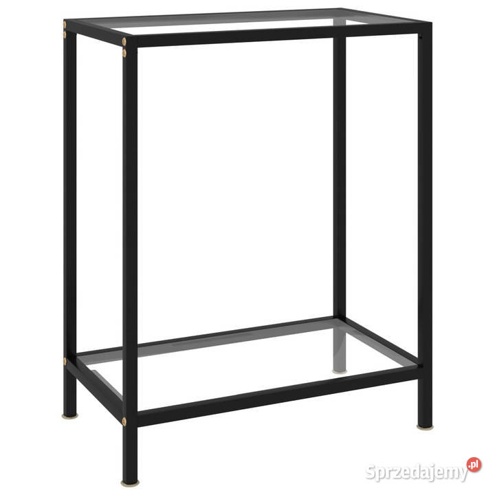 Stolik konsolowy przezroczysty 60x35x75 szkło Stoły Warszawa