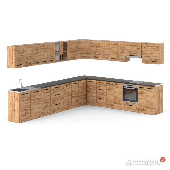 Meble Kuchenne Drewniane Dąb Wotan Zestaw Elbląg