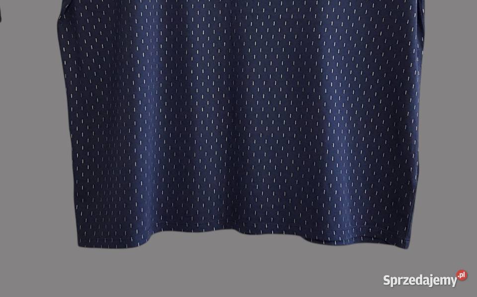 Damska elegancka bluzka granatowa krótki rękaw Chrzanów