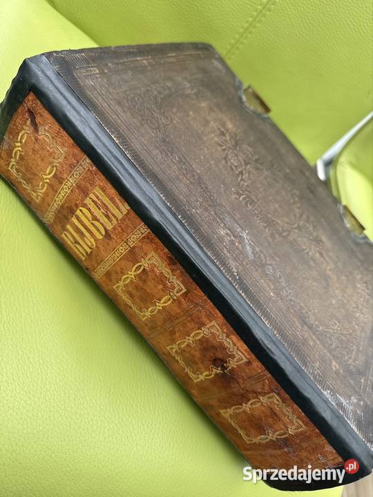 Stara Biblia w języku holenderskim antyk