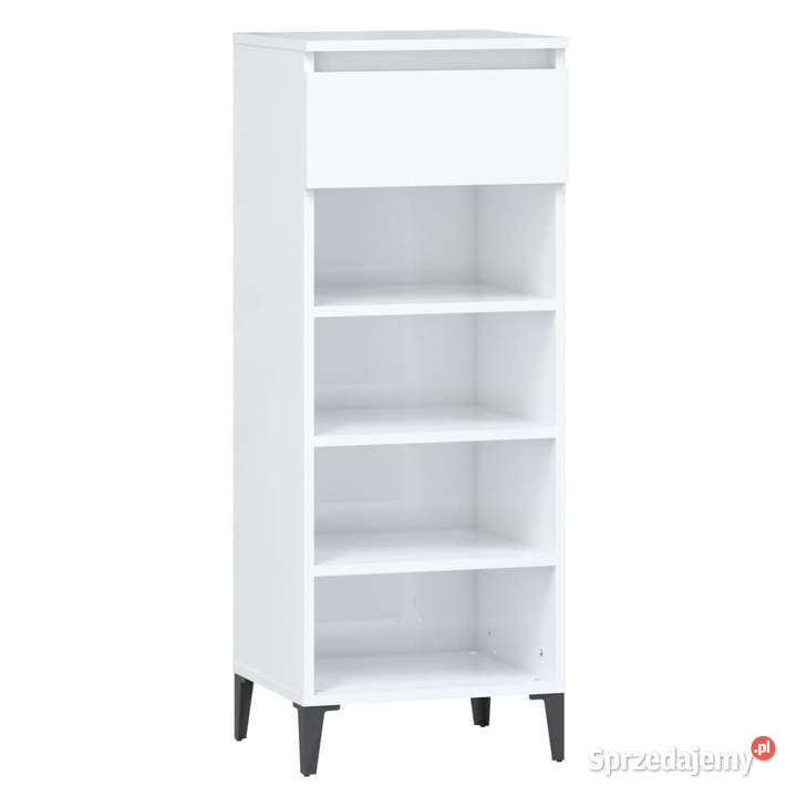 Półka na buty wysoki połysk biała 40x36x105 Warszawa