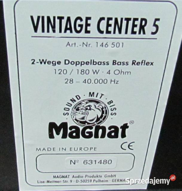 Kolumna Głośnikowa Magnat Vintage Center 5