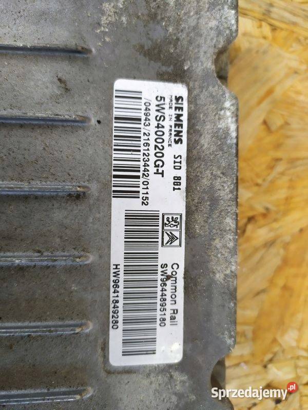 STEROWNIK KOMPUTER PEUGEOT 5WS40020GT