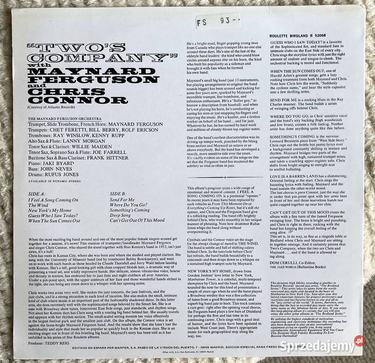 Maynard Ferguson And Chris Connor Twos Company Szczecin