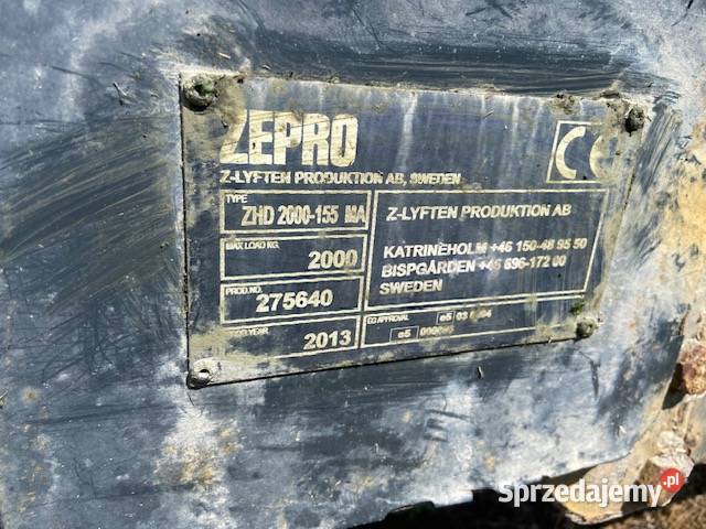 Winda Klapa Lift Hydrauliczna Zepro ZHD 2000155 Maszewo