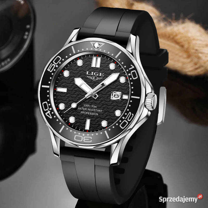Zegarek męski sportowy Lige styl nurka Seamaster Gorzów Wielkopolski