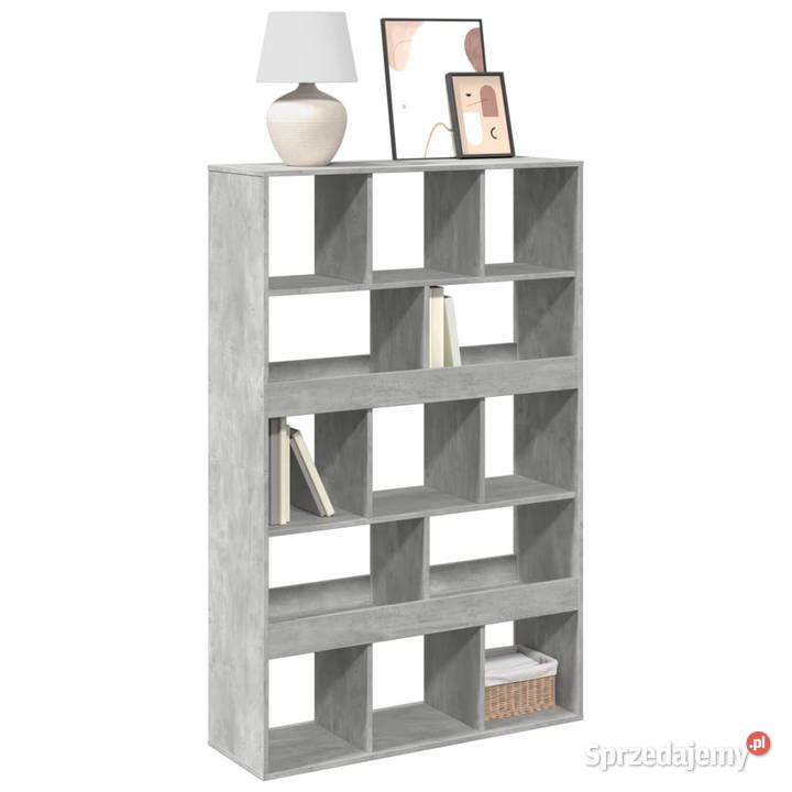Regał szarość betonu 100x33x1565 materiał