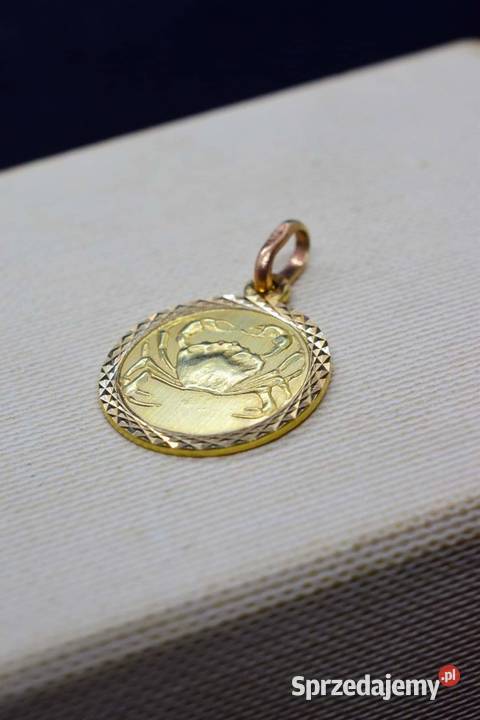 ZŁOTA ZAWIESZKA ZNAK ZODIAKU RAK Kołobrzeg