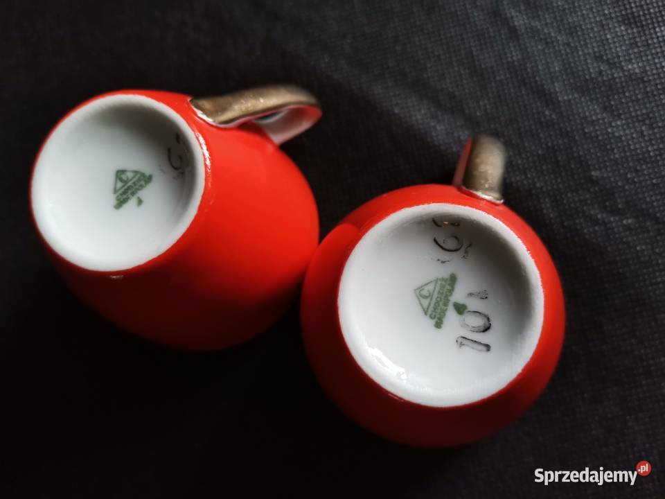 Stara porcelana Chodzież 2 małe filiżanki Aldona Katowice