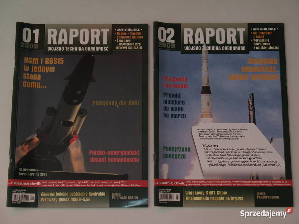 Raport WTO kompletny rocznik 2009 Wojsko i militaria Kraków