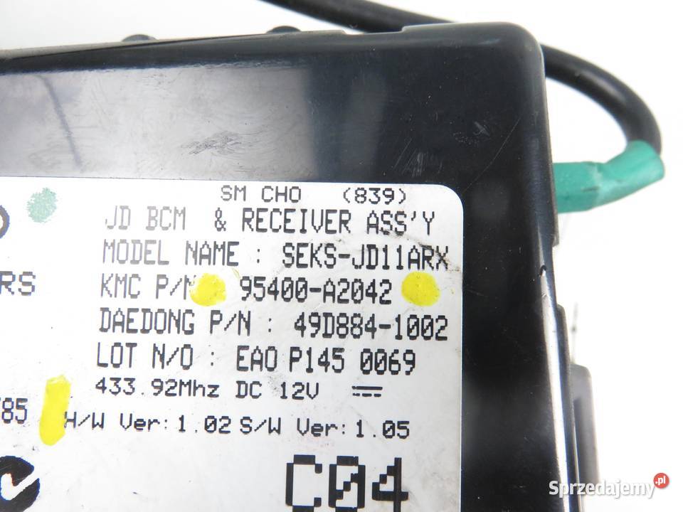 MODUŁ KOMFORTU KIA PRO CEED II 95400A2042 osobowe małopolskie