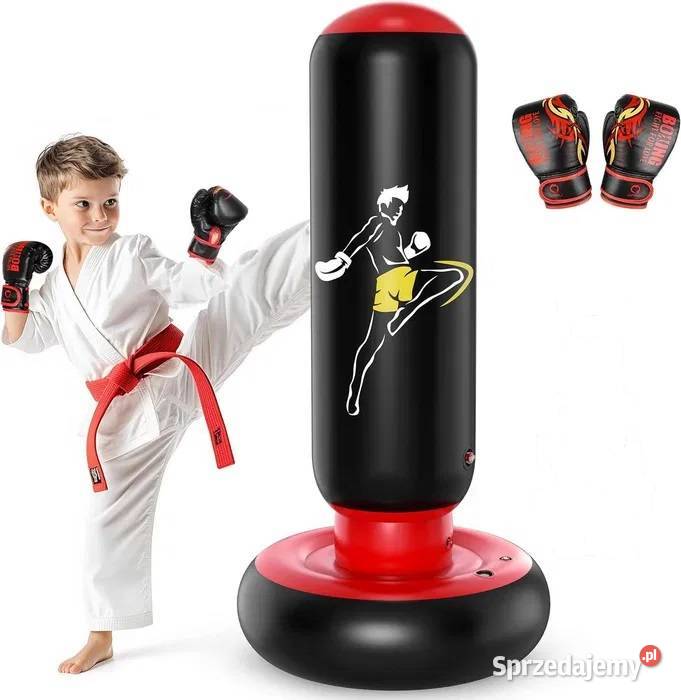 QPAU Stojak Bokserski Dzieci Worek Rękawice