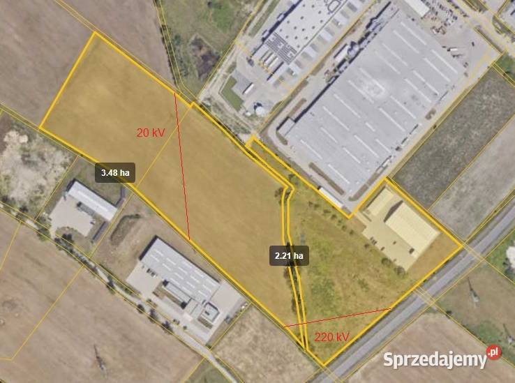 działka inwestycyjna z halą namiotową