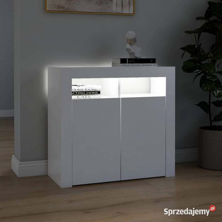 Szafka z oświetleniem LED biała 80 x 35 x 75 sprzedam