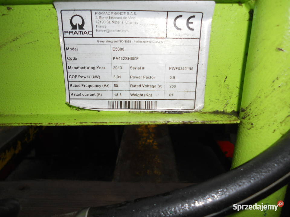 Honda Pramac Lpg 45 Kw Mocny Agregat Generator Spalinowe podkarpackie Dębica