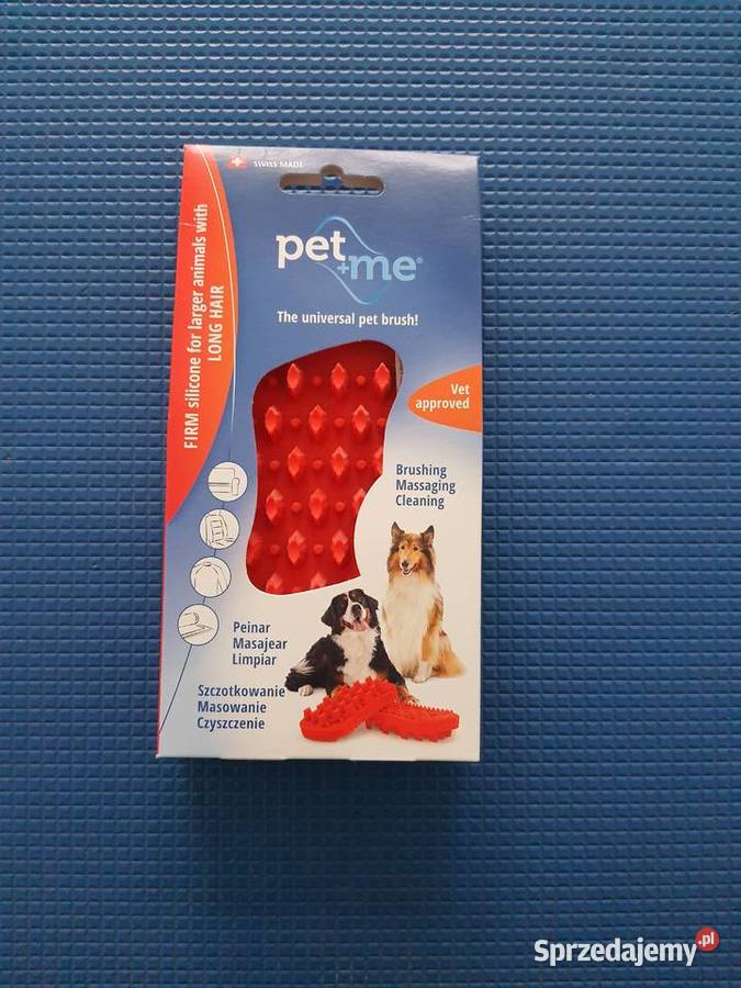 PetMe Firm Silicone Brush Red Szczotka mazowieckie Piaseczno