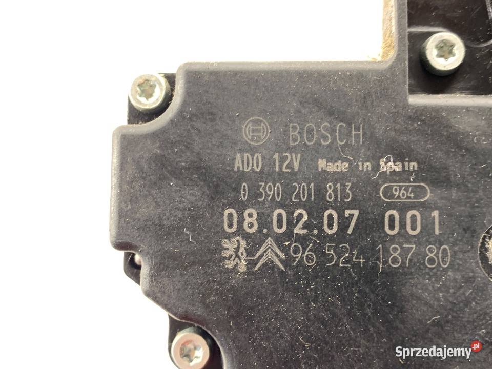 SILNIK WYCIERACZEK TYŁ PEUGEOT 207 9652418780