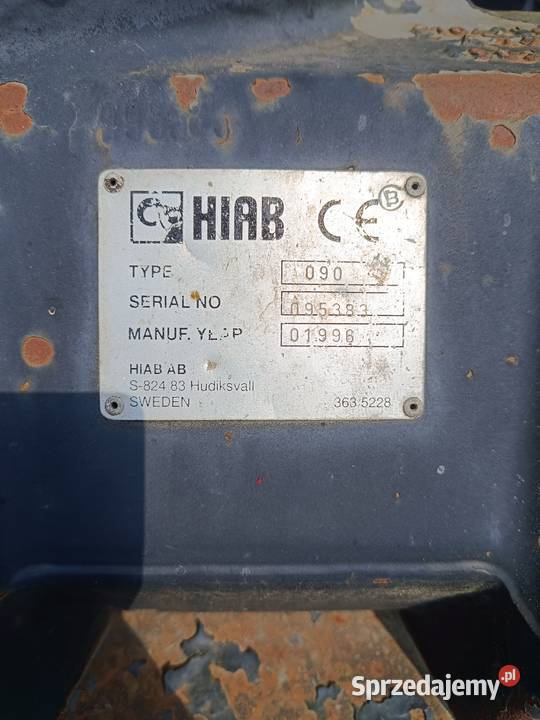 Dźwig HDS Podnośnik HIAB 090 Krzeszowice